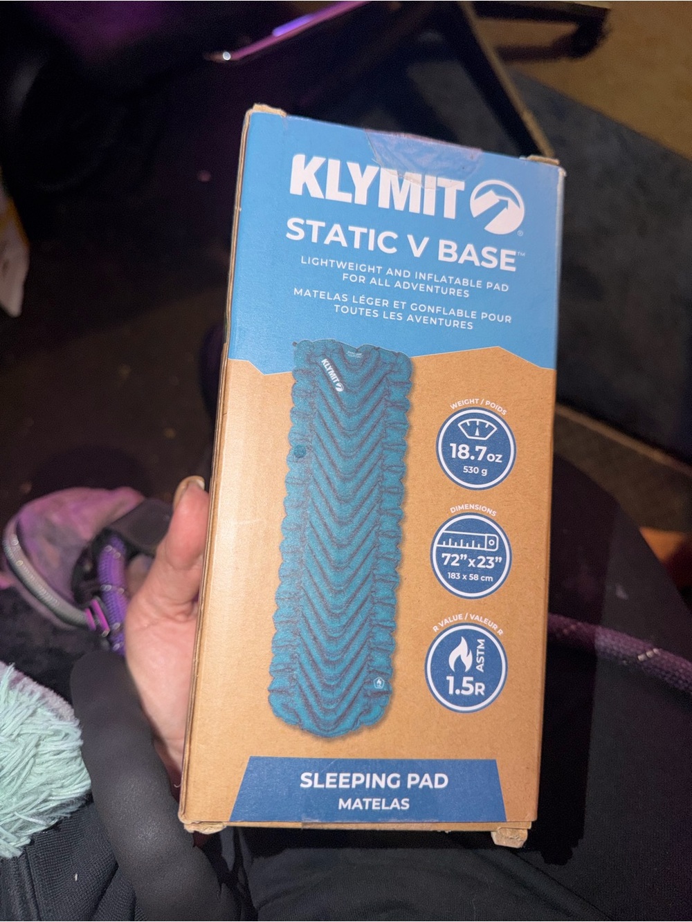 Klymit Static V Base Inflatable Sleeping Pad - Blue
